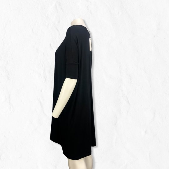 NWT Black ASOS Loose Fit Shift Dress Sz 2 Tall - Picture 7 of 12